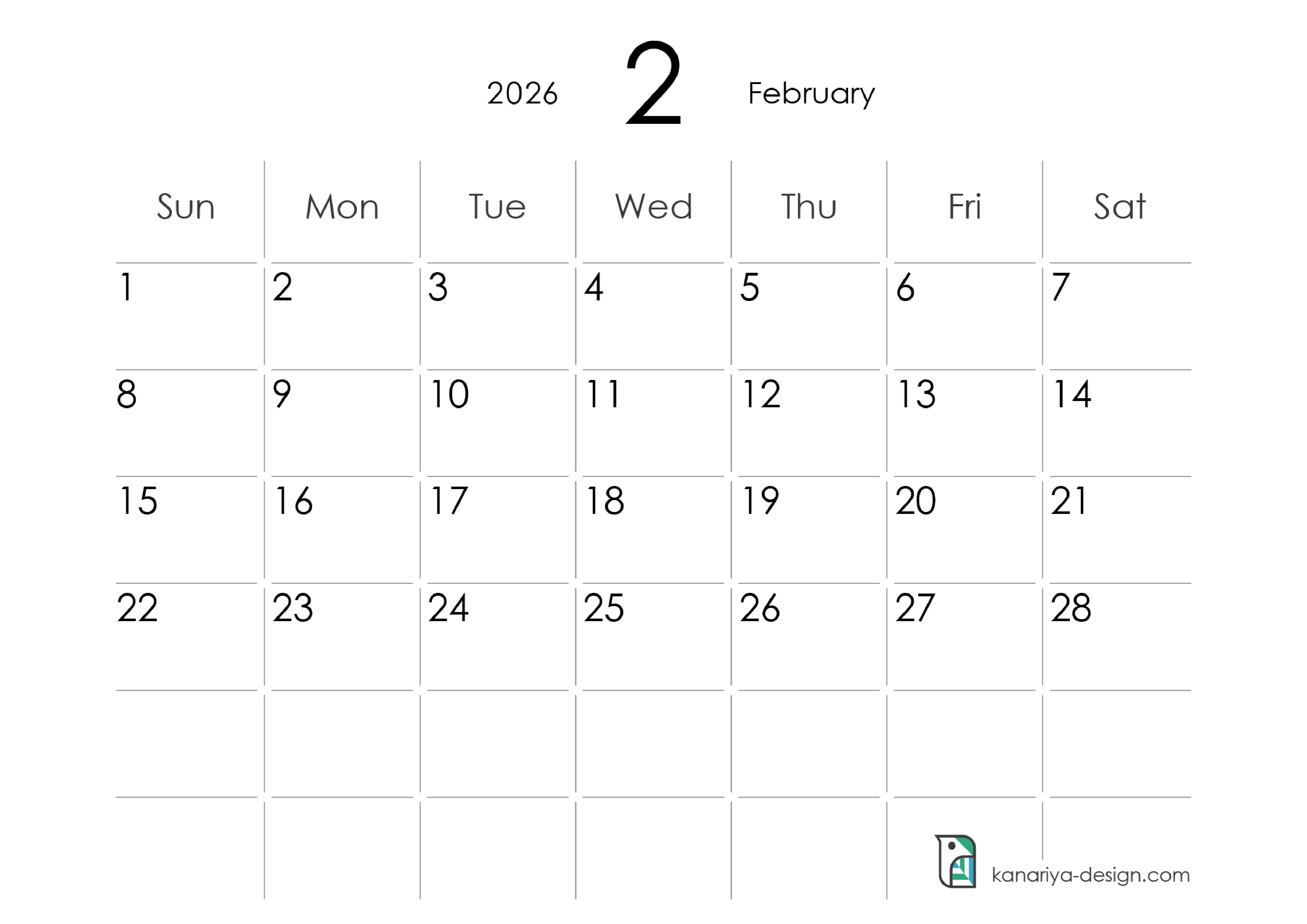 February Calendar