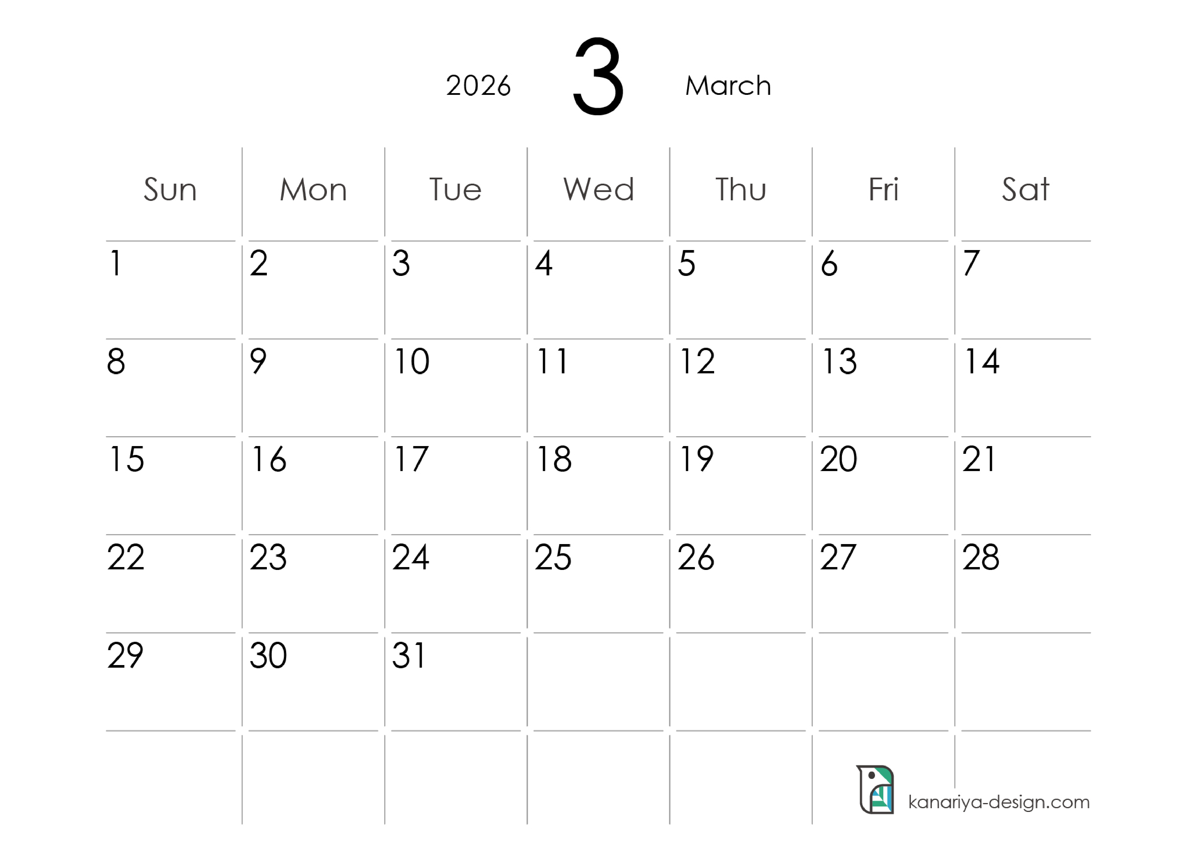 March Calendar