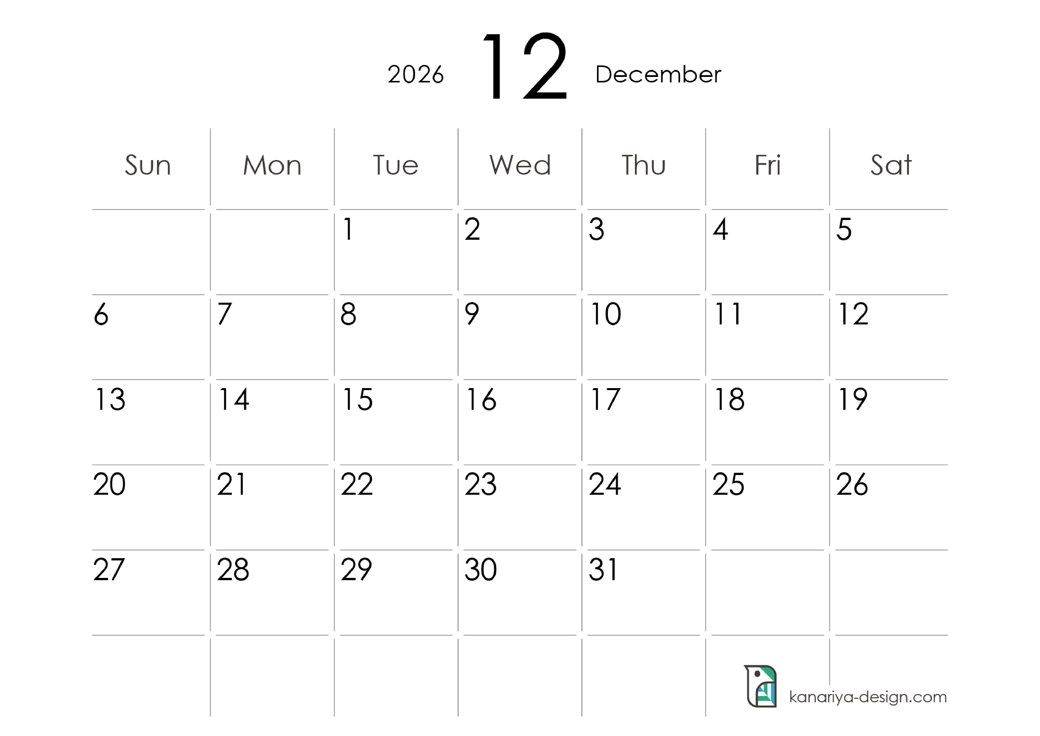 December Calendar
