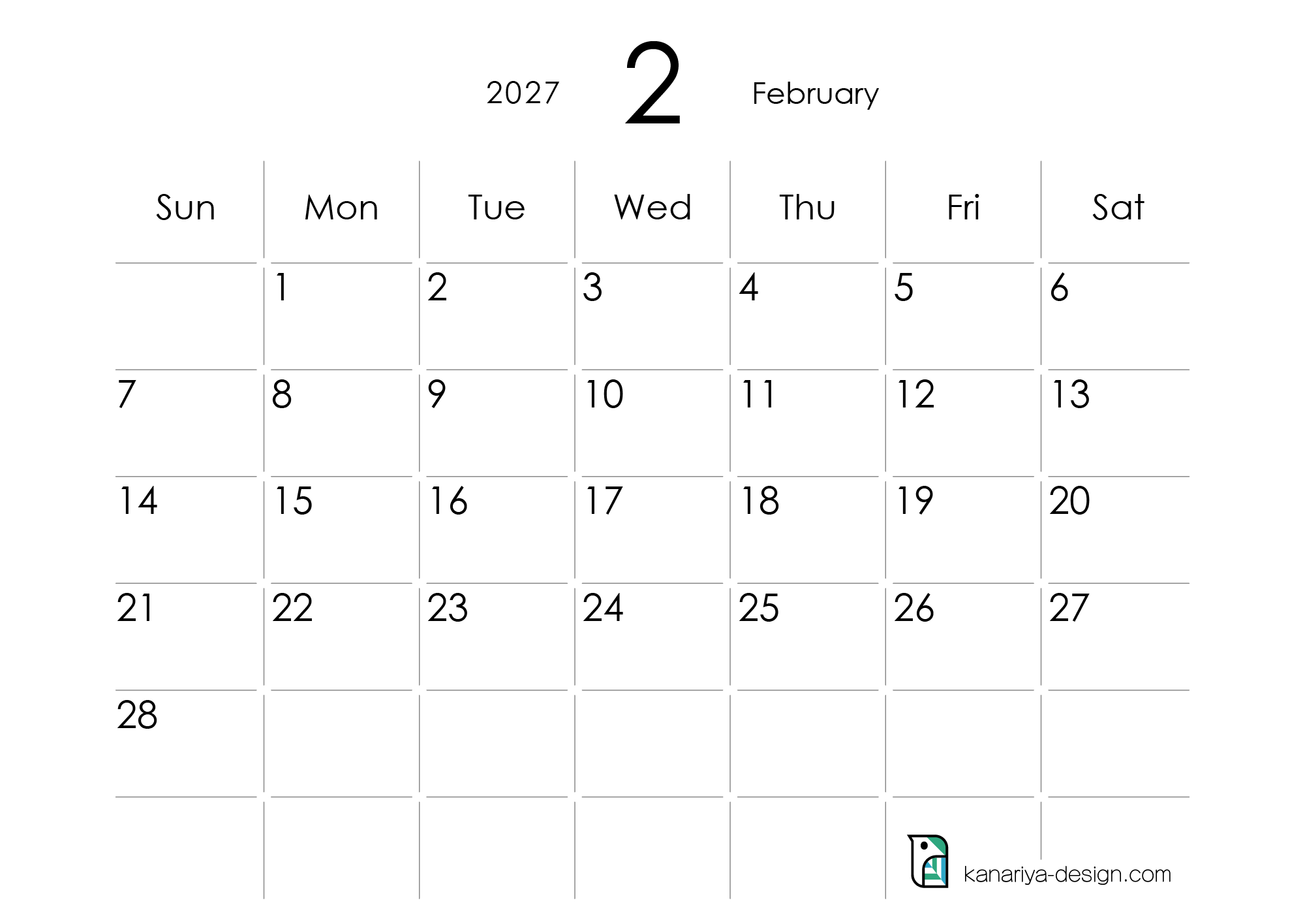 February Calendar