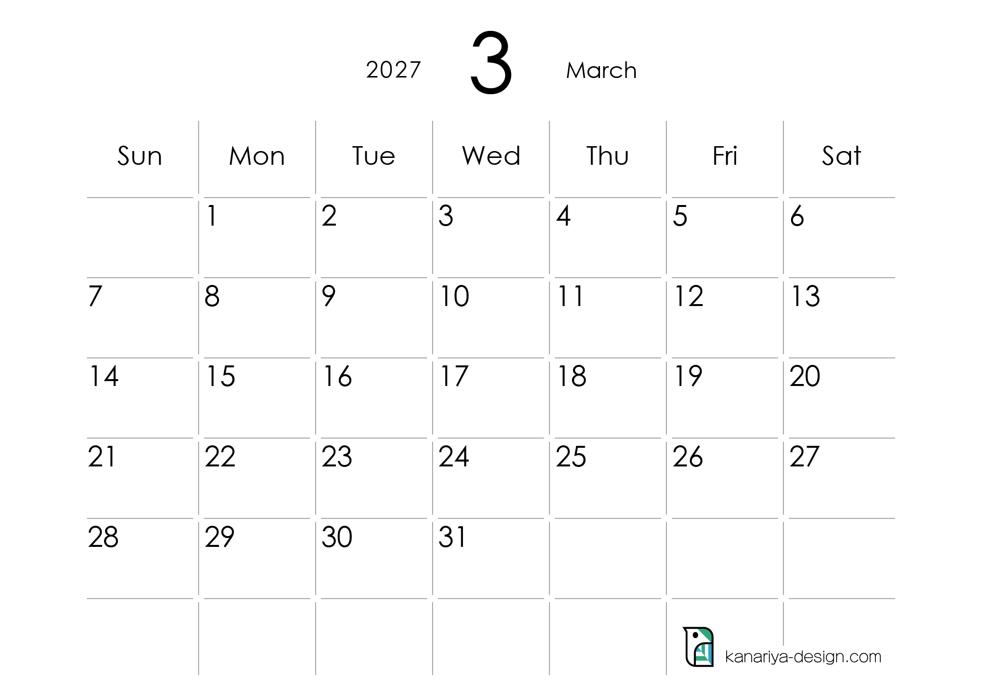 March Calendar