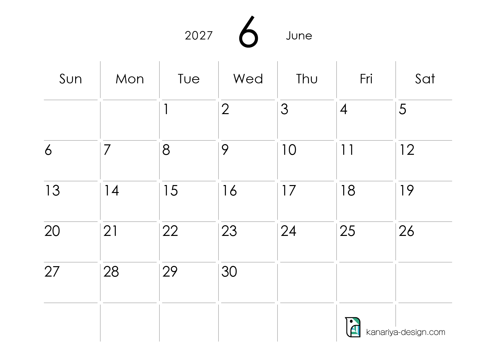 June Calendar