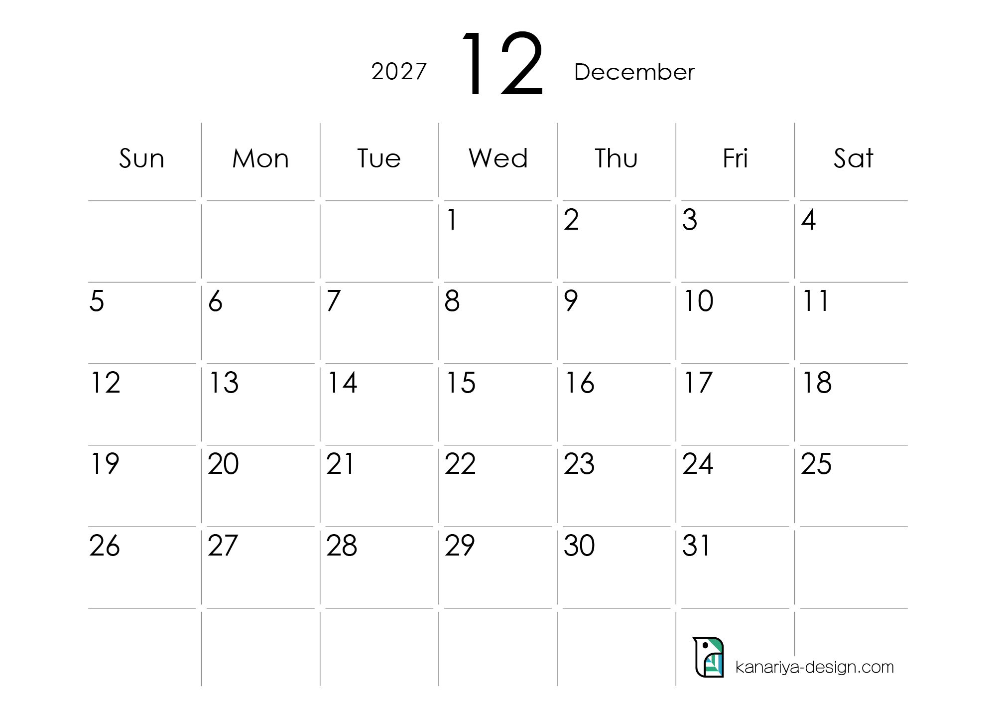 December Calendar