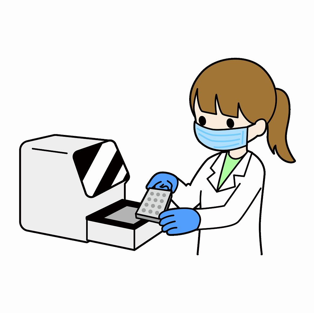 PCR検査をする臨床検査技師